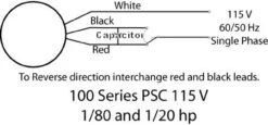 Dayton Model 6A195 Gear Motor 95 RPM 1/20 Hp 115V 60/50HZ. -Motor Electrical Shop 100series wire diag 52954.1435077001