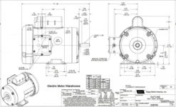 110109.00 Leeson | 1.5 Hp 3450 RPM 56 Frame TEFC 115/208-230V W/Overload Protection 9 110109.00 Leeson | 1.5 Hp 3450 RPM 56 Frame TEFC 115/208-230V W/Overload Protection -Motor Electrical Shop 110109 dim 43759.1571164273