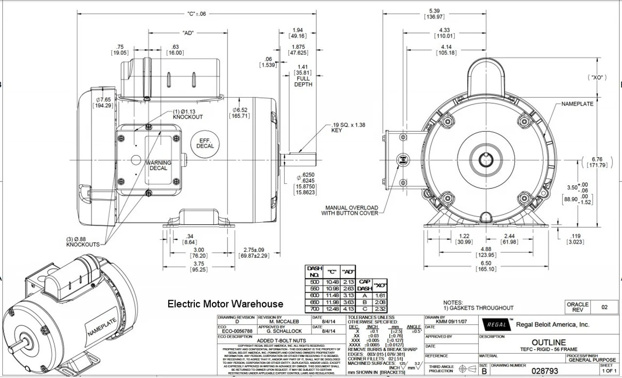 110109.00 Leeson | 1.5 Hp 3450 RPM 56 Frame TEFC 115/208-230V W/Overload Protection 6 110109.00 Leeson | 1.5 Hp 3450 RPM 56 Frame TEFC 115/208-230V W/Overload Protection - Image 4