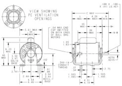C1157 Marathon 1 Hp (1 Speed) 115/208-230V 3600 RPM ODP 56 Frame Cap Start Resilient Base Motor -Motor Electrical Shop 1157 line 64435.1632415640