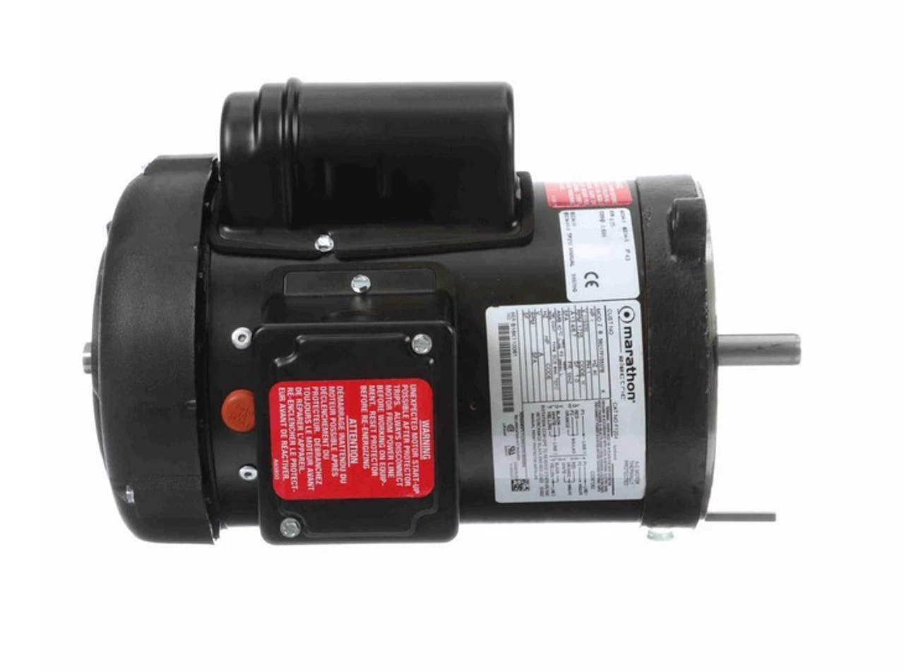 F1204 Marathon 1 Hp 1800 RPM 115/230V TEFC 56NZ Frame Auger Motor 3 F1204 Marathon 1 Hp 1800 RPM 115/230V TEFC 56NZ Frame Auger Motor