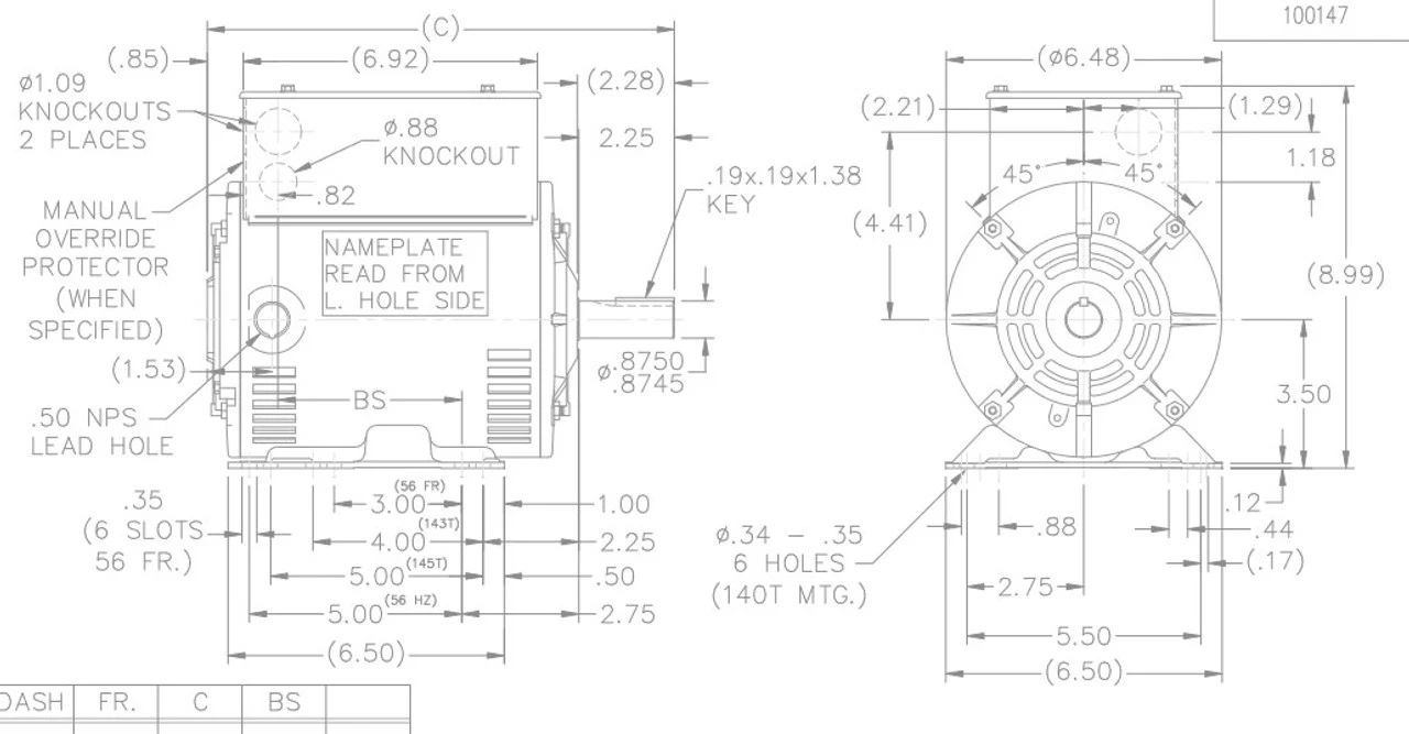 MI127 Marathon 2 Hp (1 Speed) 115/208-230V 1800 RPM ODP 145T Frame Cap Start/Run Pressure Washer Motor 6 MI127 Marathon 2 Hp (1 Speed) 115/208-230V 1800 RPM ODP 145T Frame Cap Start/Run Pressure Washer Motor - Image 4
