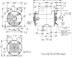 C1460 Marathon 3/4 Hp 115/230V 1800 RPM ODP 56 Frame Instant Reversiing Motor -Motor Electrical Shop 1460 line 29785.1636045941