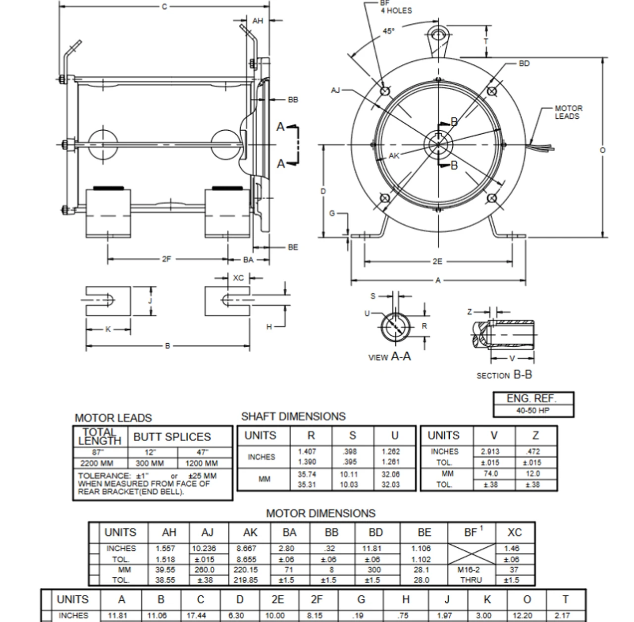 E40S1GZ Nidec 40 Hp 3600 RPM 575V 3-phase 160LCS Frame Oil Submersible Elevator Motor 4 E40S1GZ Nidec 40 Hp 3600 RPM 575V 3-phase 160LCS Frame Oil Submersible Elevator Motor - Image 2