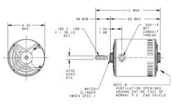 P190 Marathon 1 Hp 208-230/460V 1075 RPM Open 56Z Frame Condenser Fan Motor -Motor Electrical Shop 190 line 43878.1625597344