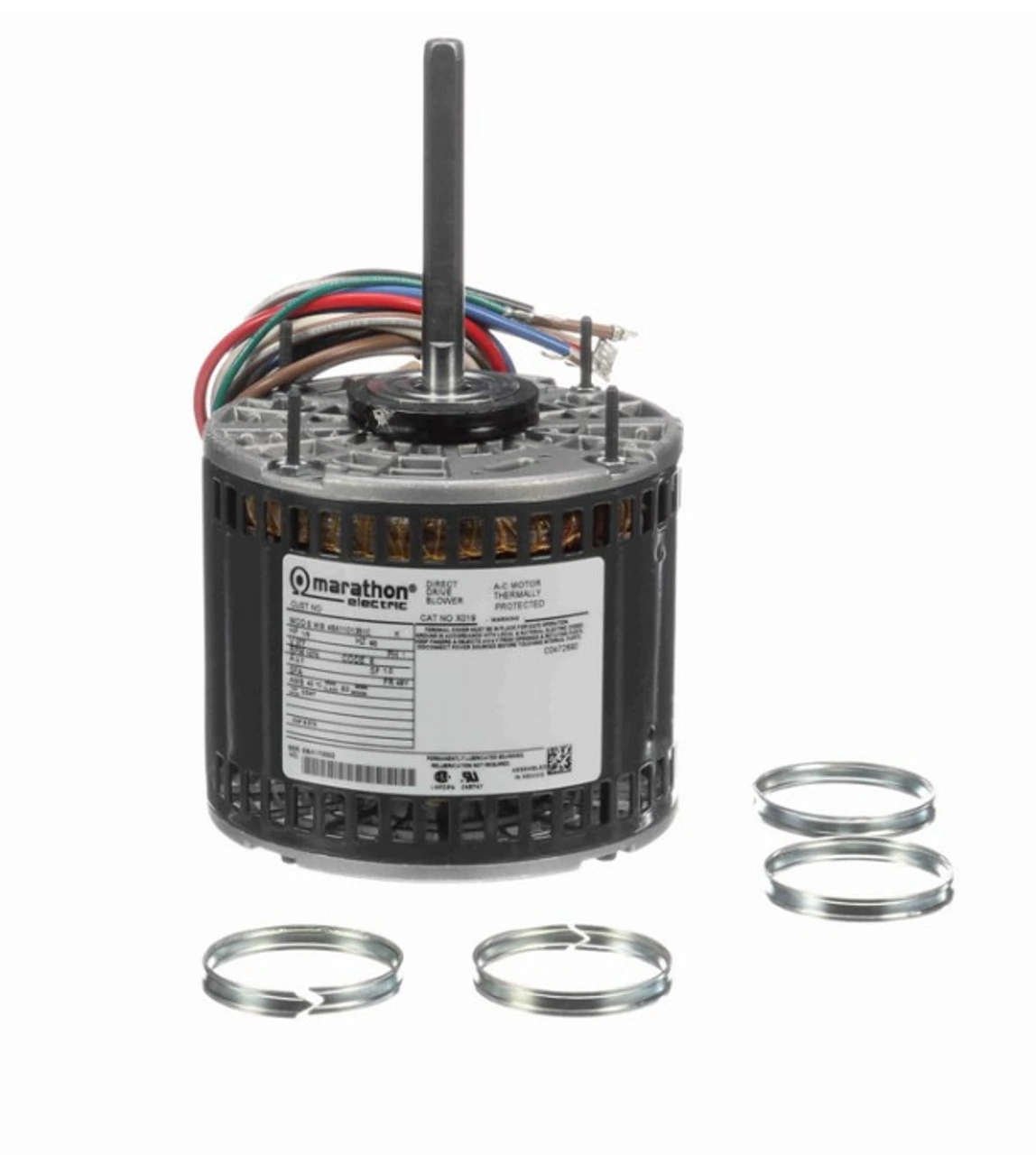 X019 Marathon 1/3 Hp 277V 1075 RPM (3 Speed) OPAO 48Y Frame Blower Motor 3 X019 Marathon 1/3 Hp 277V 1075 RPM (3 Speed) OPAO 48Y Frame Blower Motor