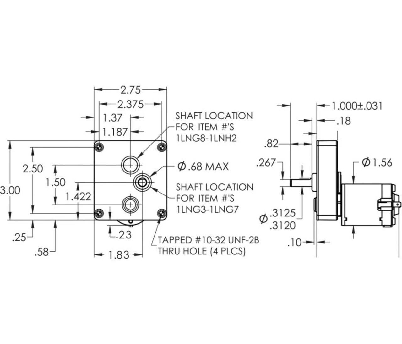 Dayton Model 1LNH2 DC Gear Motor 50 RPM 1/90 Hp 12VDC (4Z840) 4 Dayton Model 1LNH2 DC Gear Motor 50 RPM 1/90 Hp 12VDC (4Z840) - Image 2