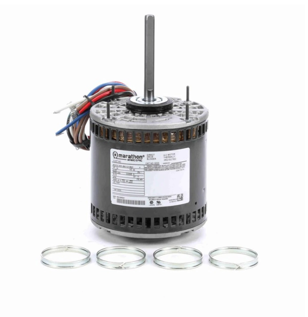 X020 Marathon 1/2 Hp 277V 1075 RPM (3 Speed) OPAO 48Y Frame Blower Motor 3 X020 Marathon 1/2 Hp 277V 1075 RPM (3 Speed) OPAO 48Y Frame Blower Motor