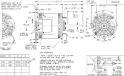 X021 Marathon 3/4 Hp 277V 1075 RPM (3 Speed) OPAO 48Z Frame Blower Motor -Motor Electrical Shop 21 line 40883.1627409405