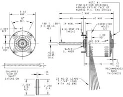 P245 Marathon 1/2 Hp 115/208-230V 900 RPM ODPAO (no Base) 56Z Frame Condenser Fan Motor -Motor Electrical Shop 245 line 13763.1626194066