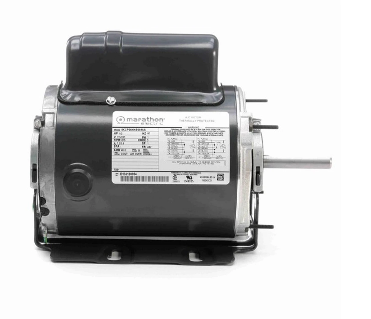 P251 Marathon 1/2 Hp 1200 RPM 115/230V TENV 48Z Frame PSC Farm Motor 5 P251 Marathon 1/2 Hp 1200 RPM 115/230V TENV 48Z Frame PSC Farm Motor - Image 3