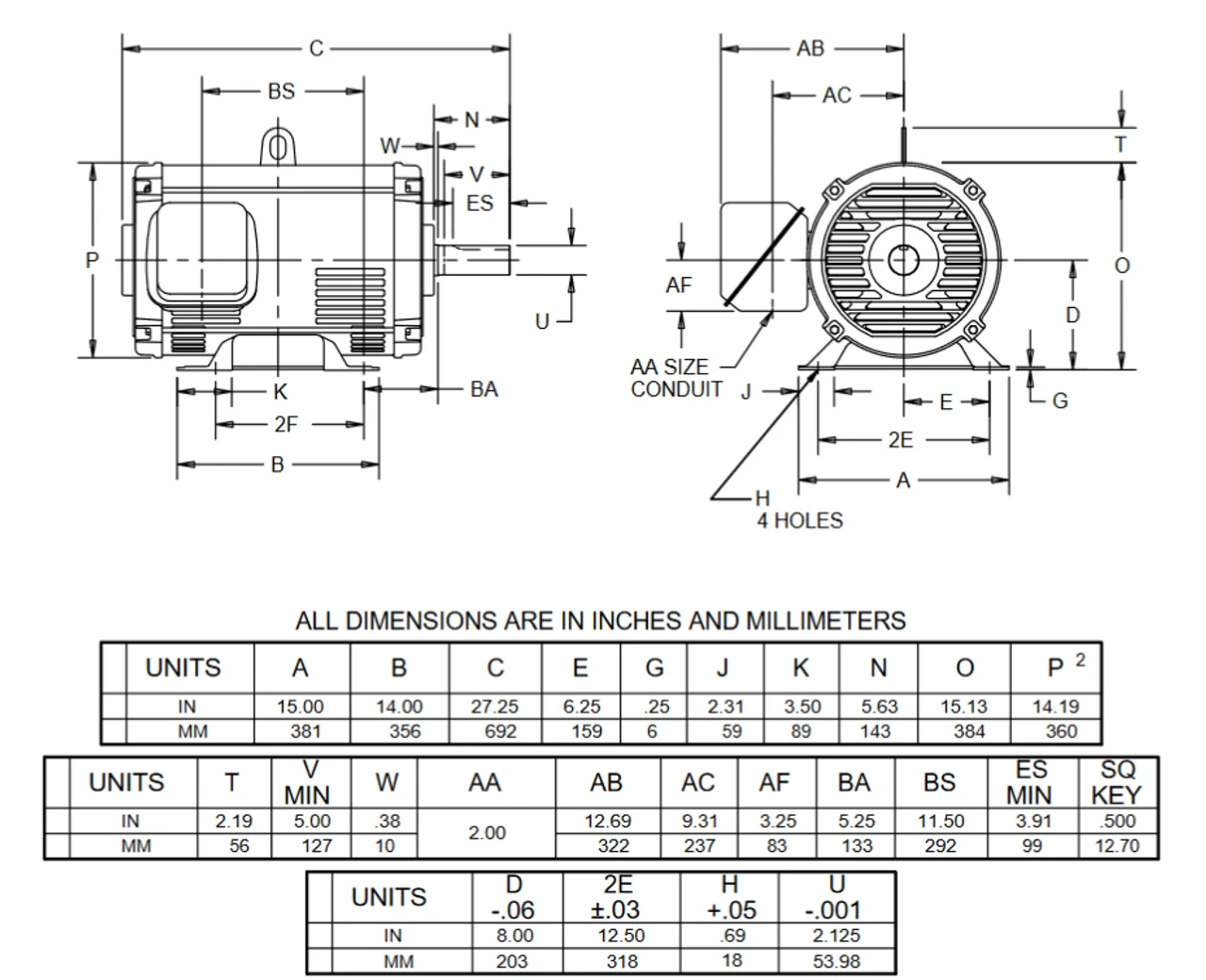 DH50S2BF Nidec 50 Hp 1800 RPM 230/460V ODP 324T (Rigid Base) 3-Phase Dry Elevator Motor 4 DH50S2BF Nidec 50 Hp 1800 RPM 230/460V ODP 324T (Rigid Base) 3-Phase Dry Elevator Motor - Image 2