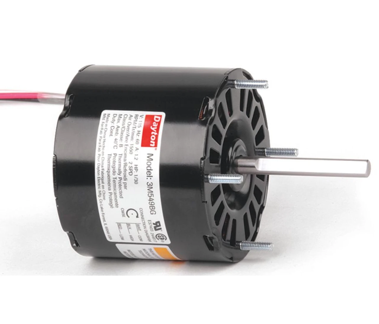 3M549 Dayton 1/30 Hp 1550 RPM 2-Speed 115V 3.3" 3 3M549 Dayton 1/30 Hp 1550 RPM 2-Speed 115V 3.3"