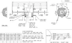 X042 Marathon 1/6 Hp 115V 1075 RPM (3 Speed) OPAO 48Y Frame Double-Shaft Blower Motor -Motor Electrical Shop 42 line 90608.1627661382