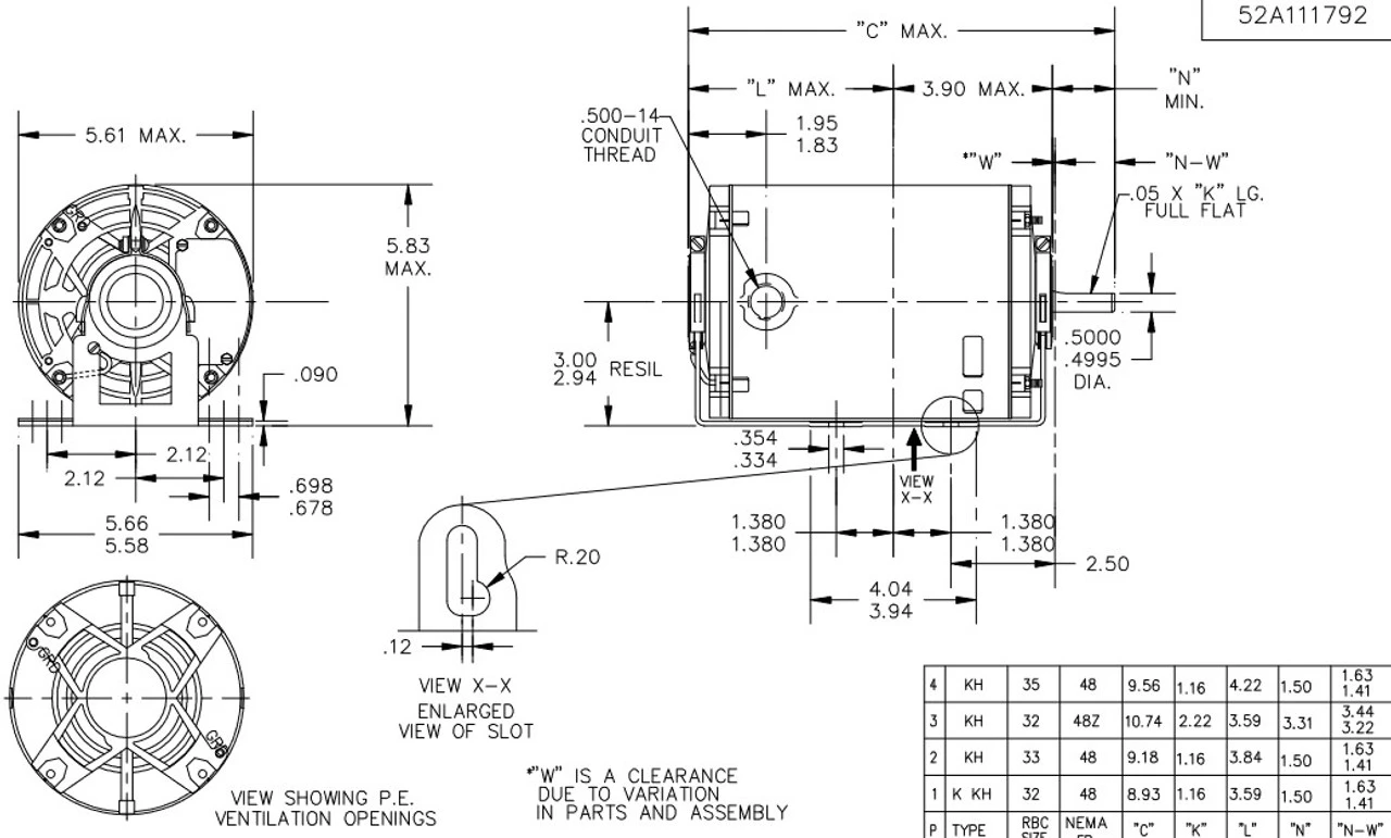 4306 Marathon 1/4 Hp (1 Speed) 230V 1800 RPM ODP 48 Frame Resilient Base Blower Motor 6 4306 Marathon 1/4 Hp (1 Speed) 230V 1800 RPM ODP 48 Frame Resilient Base Blower Motor - Image 4