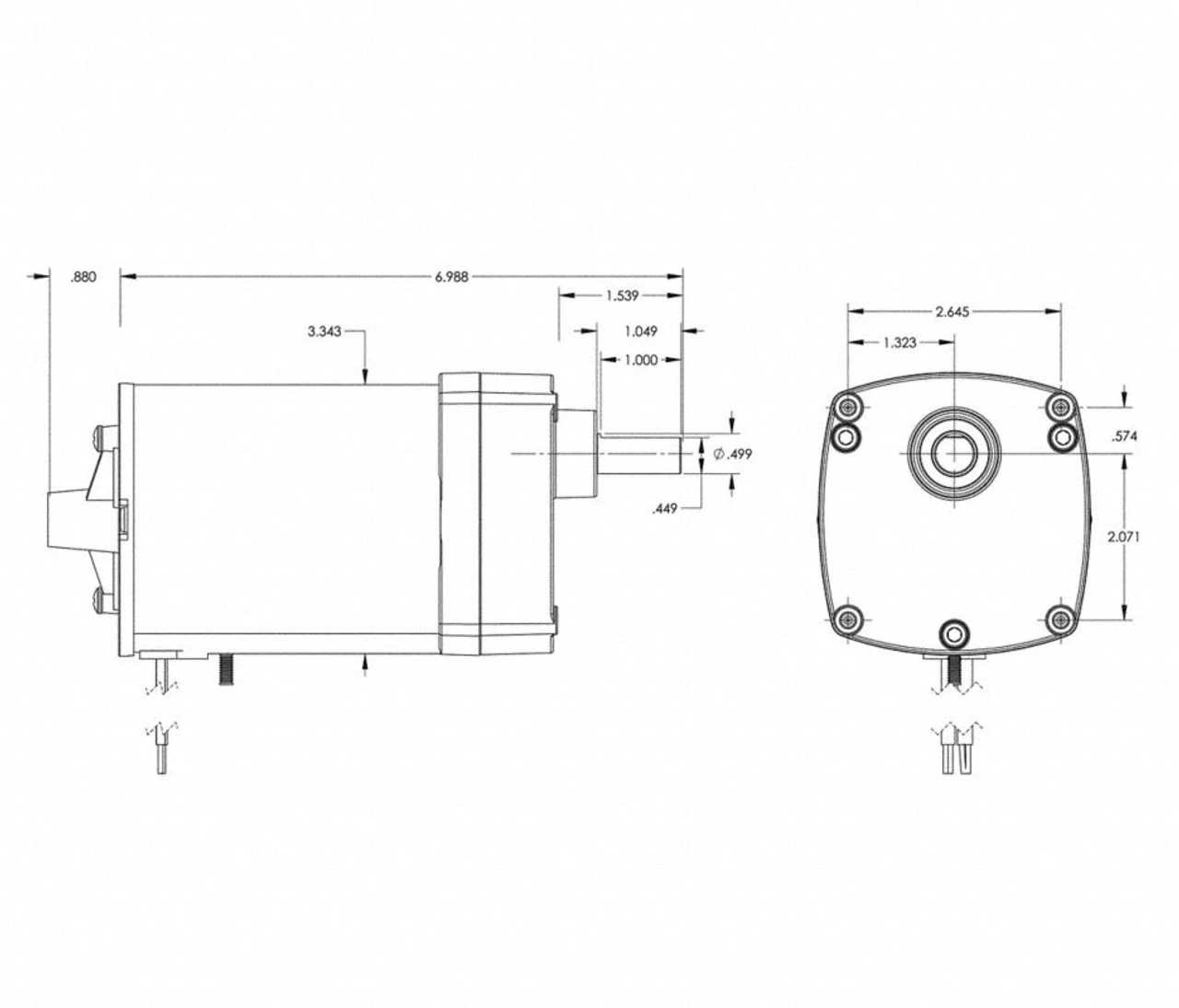 Dayton Model 453R95 Gear Motor 60 RPM 1/25 Hp 115V 60/50HZ 4 Dayton Model 453R95 Gear Motor 60 RPM 1/25 Hp 115V 60/50HZ - Image 2