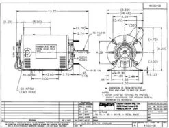 4YU20 Dayton 1/4 HP Direct Drive Blower Motor 860 RPM 115V -Motor Electrical Shop 4YU20dim 66090.1461692897