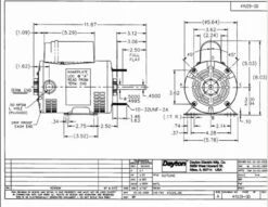 4YU29 Dayton 3/4 HP Direct Drive Blower Motor 1725 RPM 115/230V -Motor Electrical Shop 4YU29DIM 60764.1462909302