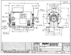 Model 4YU35 Dayton 3/4 Hp Belt Drive Blower Cap Start Motor 1725 RPM 115/208-230V Dayton 4YU35 -Motor Electrical Shop 4YU35DIM 04073.1463165936