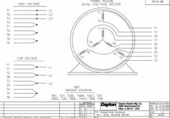 Model 4YU40 Century 2 Hp Belt Drive Blower 3 Phase Motor 1725 RPM 208-230/460V Dayton 4YU40 -Motor Electrical Shop 4YU40WIRE 61387.1463311307