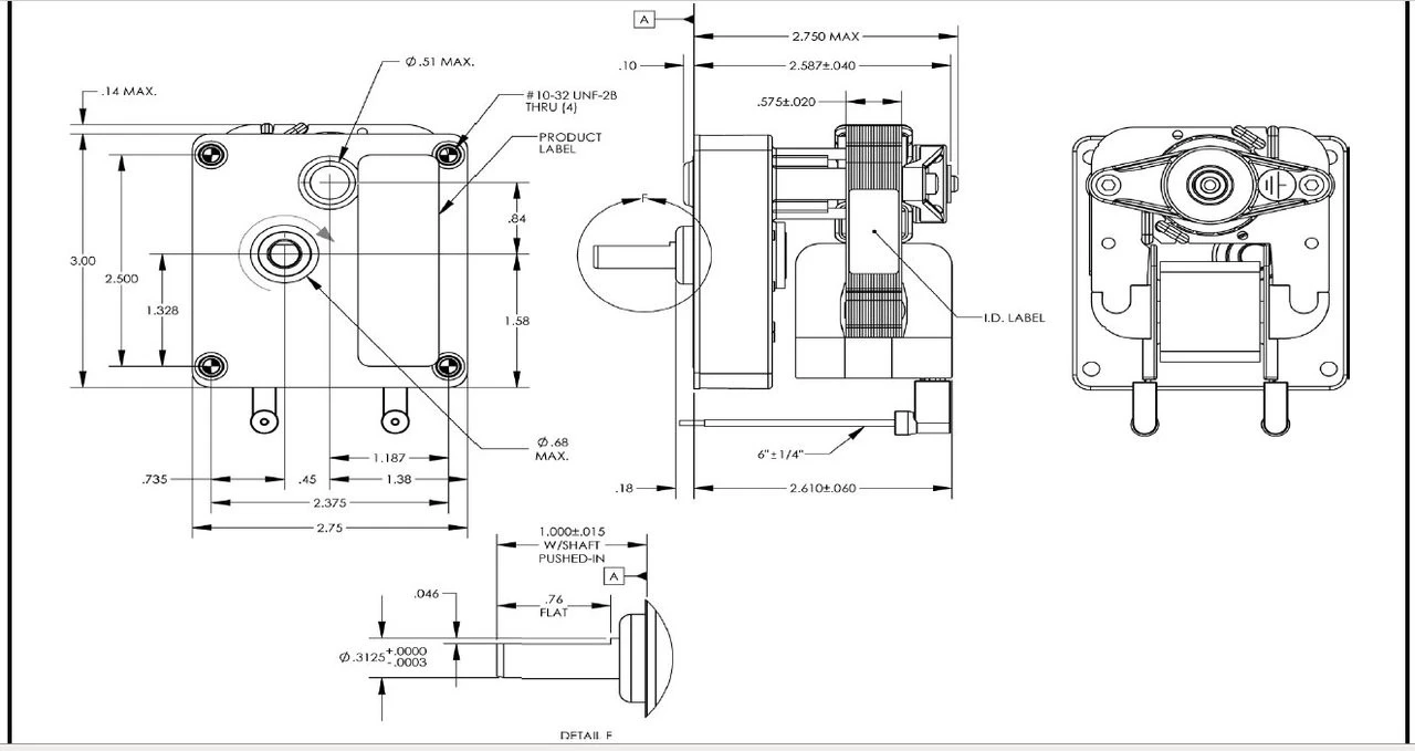 Dayton Model 52JE31 Gear Motor 35 RPM 1/300 Hp 115V 4 Dayton Model 52JE31 Gear Motor 35 RPM 1/300 Hp 115V - Image 2