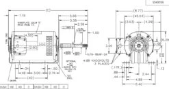X602 Marathon 1/2 Hp (1 Speed) 115/208-230V 1800 RPM ODP 56Z Frame PSC Resilient Base Motor -Motor Electrical Shop 602 line 74052.1634756214
