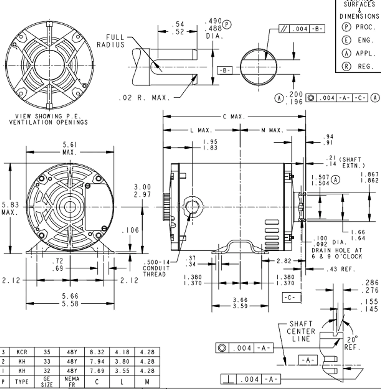 HG679 Marathon 1/4 Hp Carbonator Pump Motor 1800 RPM 115V, 48Y ODP Frame (rigid Base) Marathon 5 HG679 Marathon 1/4 Hp Carbonator Pump Motor 1800 RPM 115V, 48Y ODP Frame (rigid Base) Marathon - Image 3