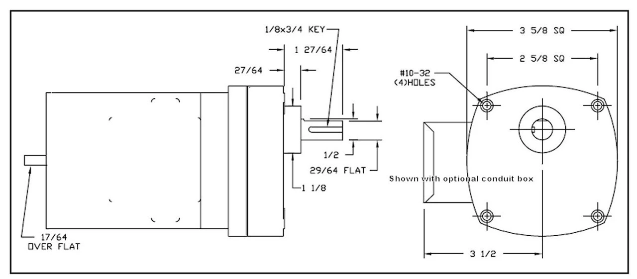 Dayton Model 6Z082 Gear Motor 33 RPM 1/20 Hp 115V 60HZ. 5 Dayton Model 6Z082 Gear Motor 33 RPM 1/20 Hp 115V 60HZ. - Image 3