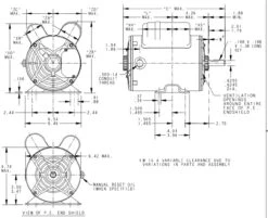 9035 Marathon 2 Hp (1 Speed) 115/230V 3600 RPM ODP 56 Frame Cap Start/Run Pressure Washer Motor -Motor Electrical Shop 9035 line 94390.1635349127
