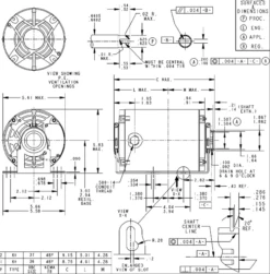 H926 Marathon 1/2 Hp Carbonator Pump Motor 1800 RPM 115V, 48Y ODP Frame (resilient Base) -Motor Electrical Shop 926 line 46781.1604602562