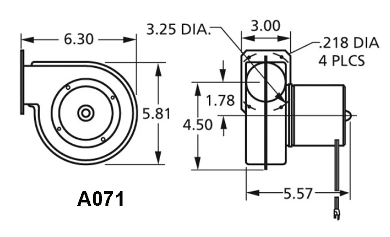 Fasco A071 Centrifugal Blower 115 Volts (7021-7371) 6 Fasco A071 Centrifugal Blower 115 Volts (7021-7371) - Image 4