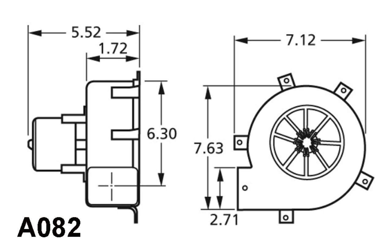 Fasco A082 Centrifugal Furnace Blower (Draft Inducer) 115 Volts 6 Fasco A082 Centrifugal Furnace Blower (Draft Inducer) 115 Volts - Image 4
