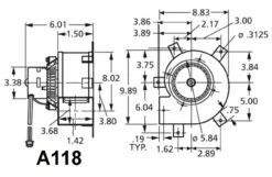 Fasco A118 Williamson Furnace Draft Inducer Blower 115 Volts -Motor Electrical Shop A118dim 94917.1543952852