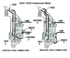 B383 Century 3 HP SPL 3450 RPM U56 Frame 115/230V Air Compressor Motor - Century # B383 -Motor Electrical Shop B383 conn 21605.1555333580