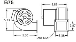 Fasco B75 Blower | Electric Motor Warehouse -Motor Electrical Shop B75dim 51639.1491588013
