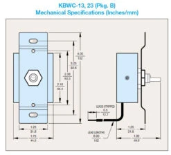 KBWC-13 | KB Electronics Solid State Variable Speed AC Electric Motor Control 2.5 Max Amps 115V -Motor Electrical Shop K177 1002 DIMS 06890.1683559832