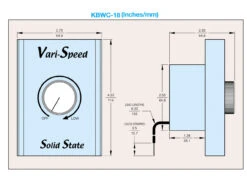 KBWC-18 | KB Electronics Solid State Variable Speed AC Electric Motor Control 8.0 Max Amps 115V -Motor Electrical Shop K177 1008 dims 54992.1683142741