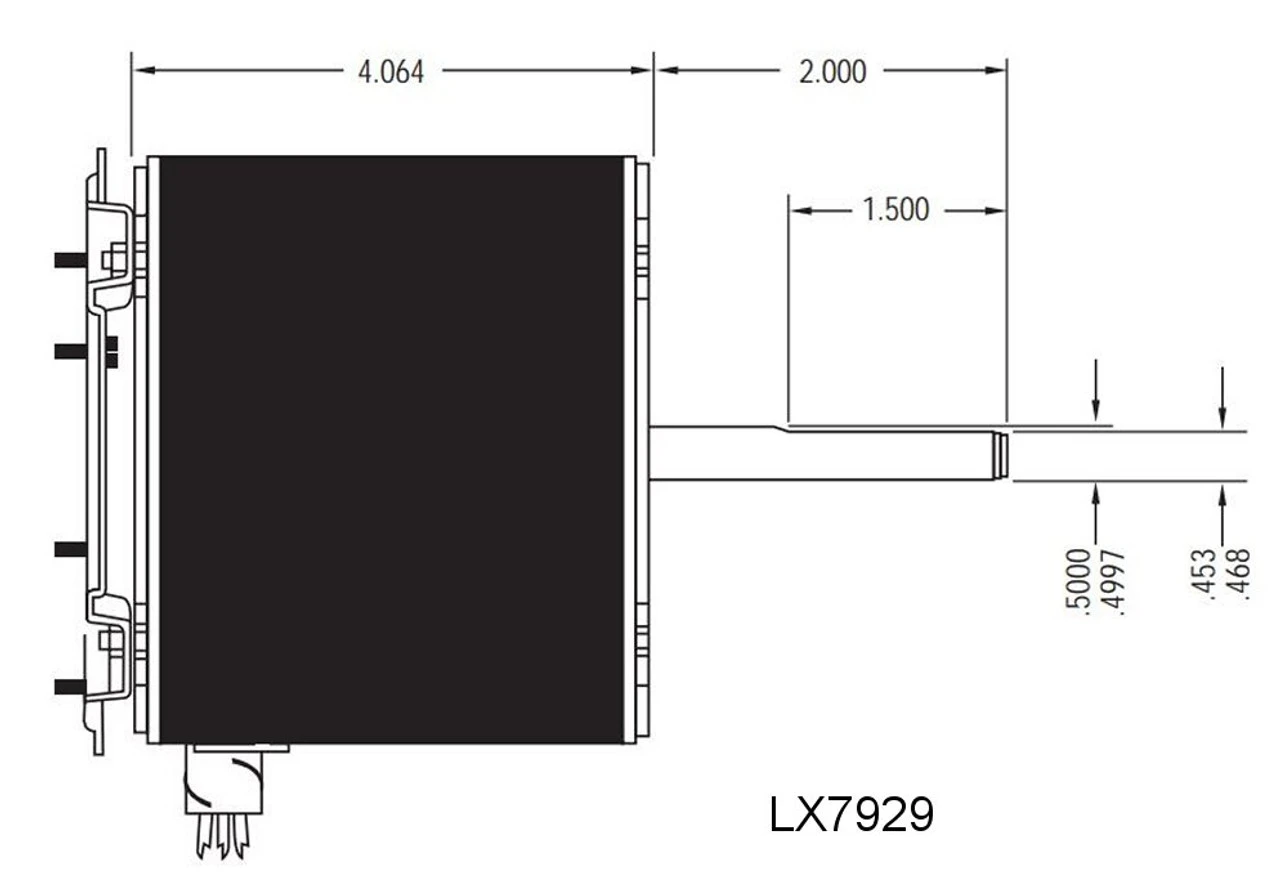 LX7929 Nidec | 1/5 Hp 1075 RPM 1-Speed 208-230V; 5.6" Condenser Fan Motor 4 LX7929 Nidec | 1/5 Hp 1075 RPM 1-Speed 208-230V; 5.6" Condenser Fan Motor - Image 2