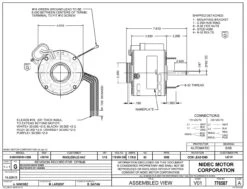 1471P Nidec | 1/10 Hp 1050 RPM 1-Speed 115/208-230V; 5.0" Blower Motor -Motor Electrical Shop Nidec 1471P Line 48201.1569944072