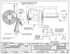 8904 Nidec | 3/4 Hp 1075 RPM 3-Speed 115V; 5.6" Blower Motor 7 8904 Nidec | 3/4 Hp 1075 RPM 3-Speed 115V; 5.6" Blower Motor -Motor Electrical Shop Nidec 8904 Line 55509.1569946530