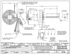 8905 Nidec | 3/4 Hp 1075 RPM 3-Speed 208-230V; 5.6" Blower Motor 7 8905 Nidec | 3/4 Hp 1075 RPM 3-Speed 208-230V; 5.6" Blower Motor -Motor Electrical Shop Nidec 8905 Line 33824.1569946555