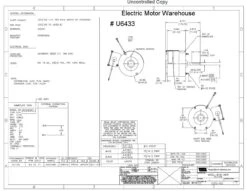 Fasco U6433 Motor | 1/15 Hp 1050 RPM 1-Speed 5" Diameter 115V -Motor Electrical Shop U6433 dim 63878.1530795557