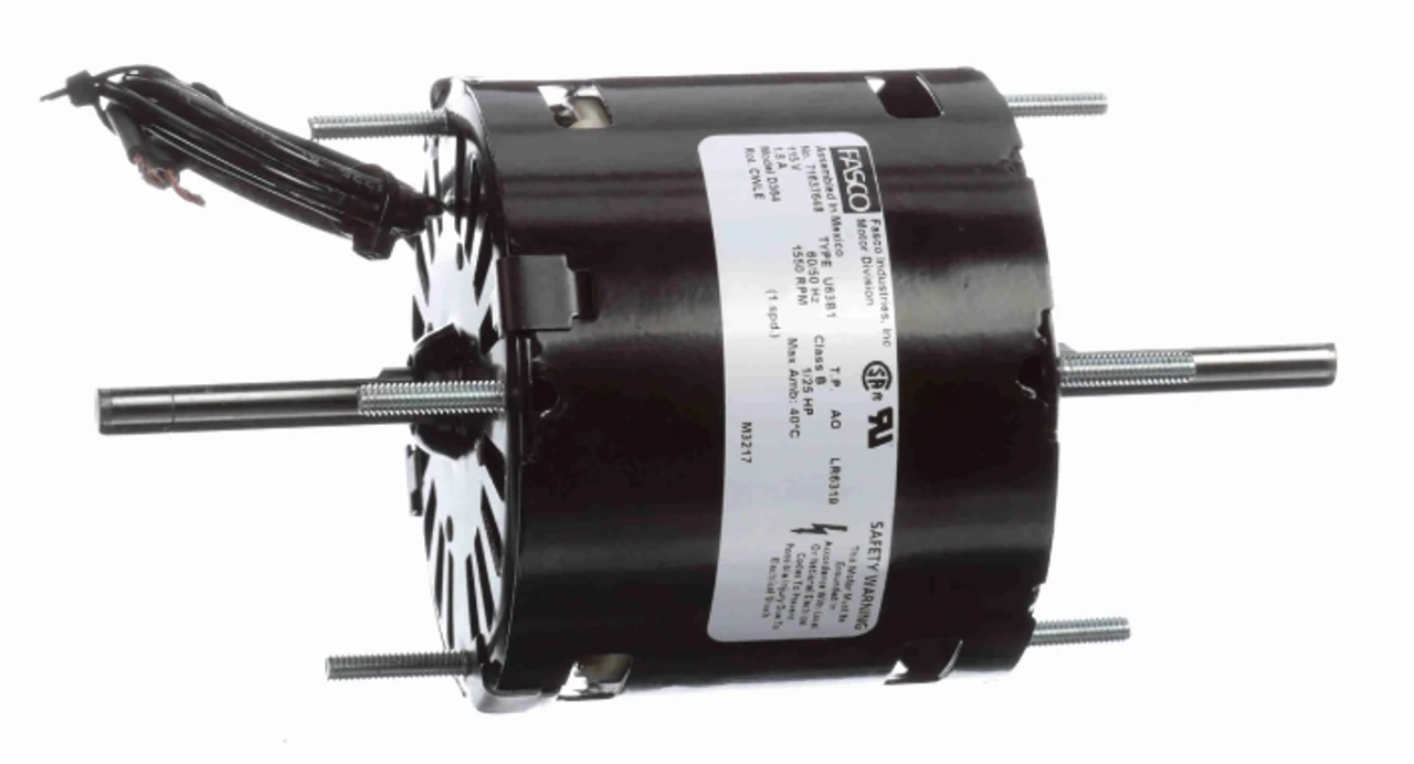 Fasco D364 Motor | 1/25 Hp 1500 RPM 3.3" Diameter 115 Volts 3 Fasco D364 Motor | 1/25 Hp 1500 RPM 3.3" Diameter 115 Volts