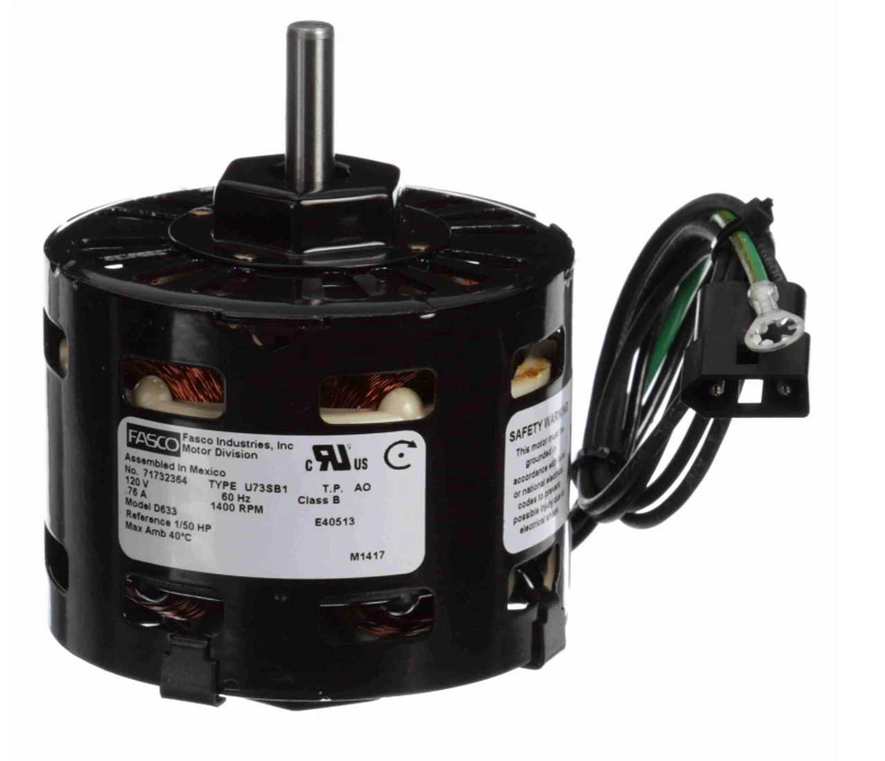 Fasco D633 Motor | Broan Fan Motor 1/50 Hp 1400 RPM 115V 4 Fasco D633 Motor | Broan Fan Motor 1/50 Hp 1400 RPM 115V - Image 2