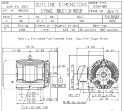 HB0502 TECO-Westinghouse 50 Hp 3600 RPM 326TS 460V TEFC Severe Duty Petro-Chem 3-Ph Motor 5 HB0502 TECO-Westinghouse 50 Hp 3600 RPM 326TS 460V TEFC Severe Duty Petro-Chem 3-Ph Motor -Motor Electrical Shop hb0502 55015.1697659502