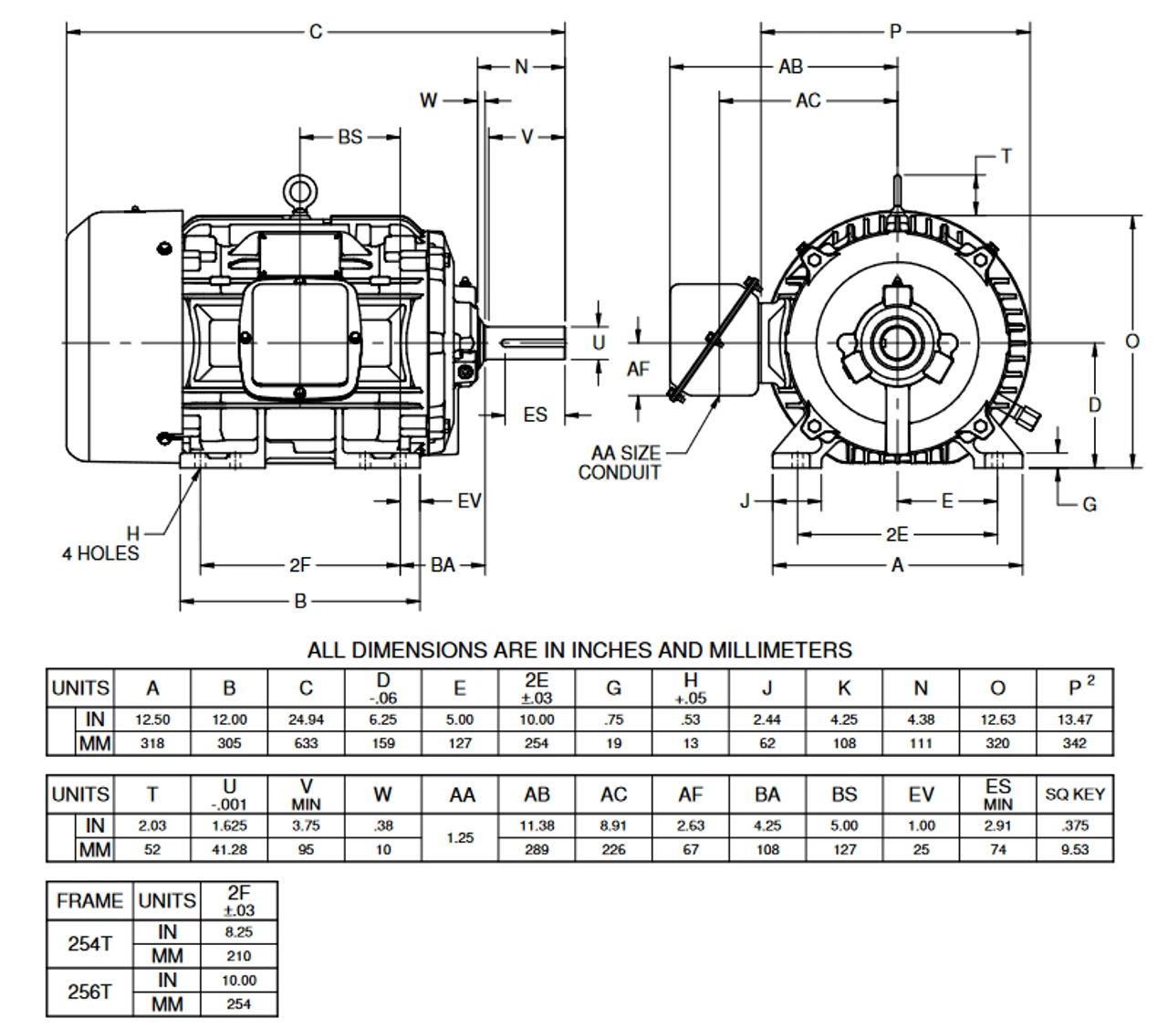 HD15P2H Nidec 15 Hp 1800 RPM 254T Frame (Rigid Base) 200-208V TEFC 3-Phase Electric Motor 4 HD15P2H Nidec 15 Hp 1800 RPM 254T Frame (Rigid Base) 200-208V TEFC 3-Phase Electric Motor - Image 2