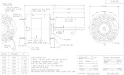 X459 Marathon 3/4 Hp 460V 1075 RPM TEAO 48Y Frame Condenser Fan Motor 7 X459 Marathon 3/4 Hp 460V 1075 RPM TEAO 48Y Frame Condenser Fan Motor -Motor Electrical Shop x459 outline 36487.1626114995
